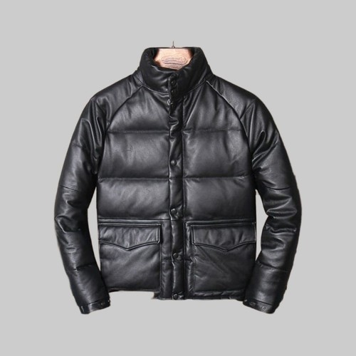 Men handmade black leather - men's,