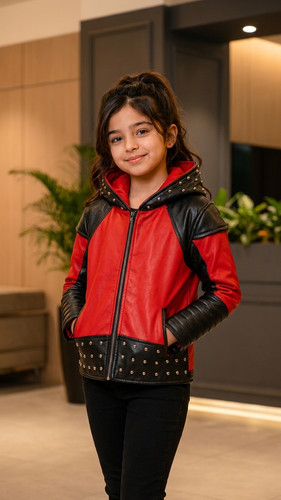 Kids leather jacket studded - kids,