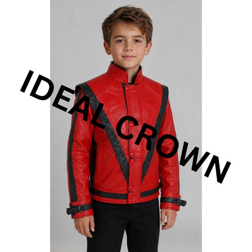 Kids winter red cowhide - red,